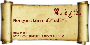 Morgenstern Ádám névjegykártya